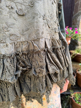 JLS Olive Embroidery Appliqué & Lace Layering Tunic Dress 1106