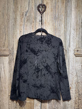 Foil Black Mesh & Devore Top F08150 BNWT