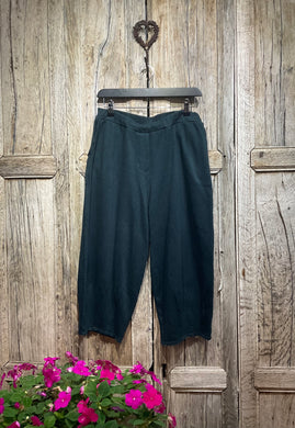 Preloved KEDZIOREK Teal Jersey Crop Trousers