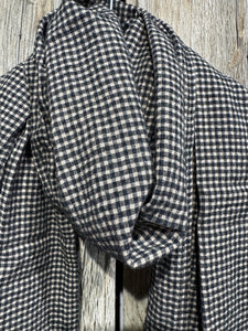 THING Mini Check Anthracite Scarf 7087 AW25