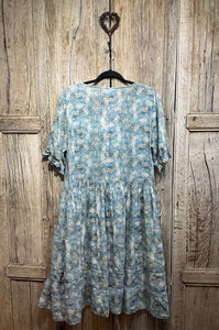 Preloved EWA i WALLA, Blue Floral Print Dress
