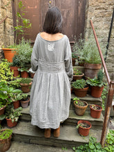 JLS Pale Grey Check Soft Cotton Dress D55