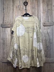 Preloved RUNDHOLZ Pistachio Map Print Oversize Tunic