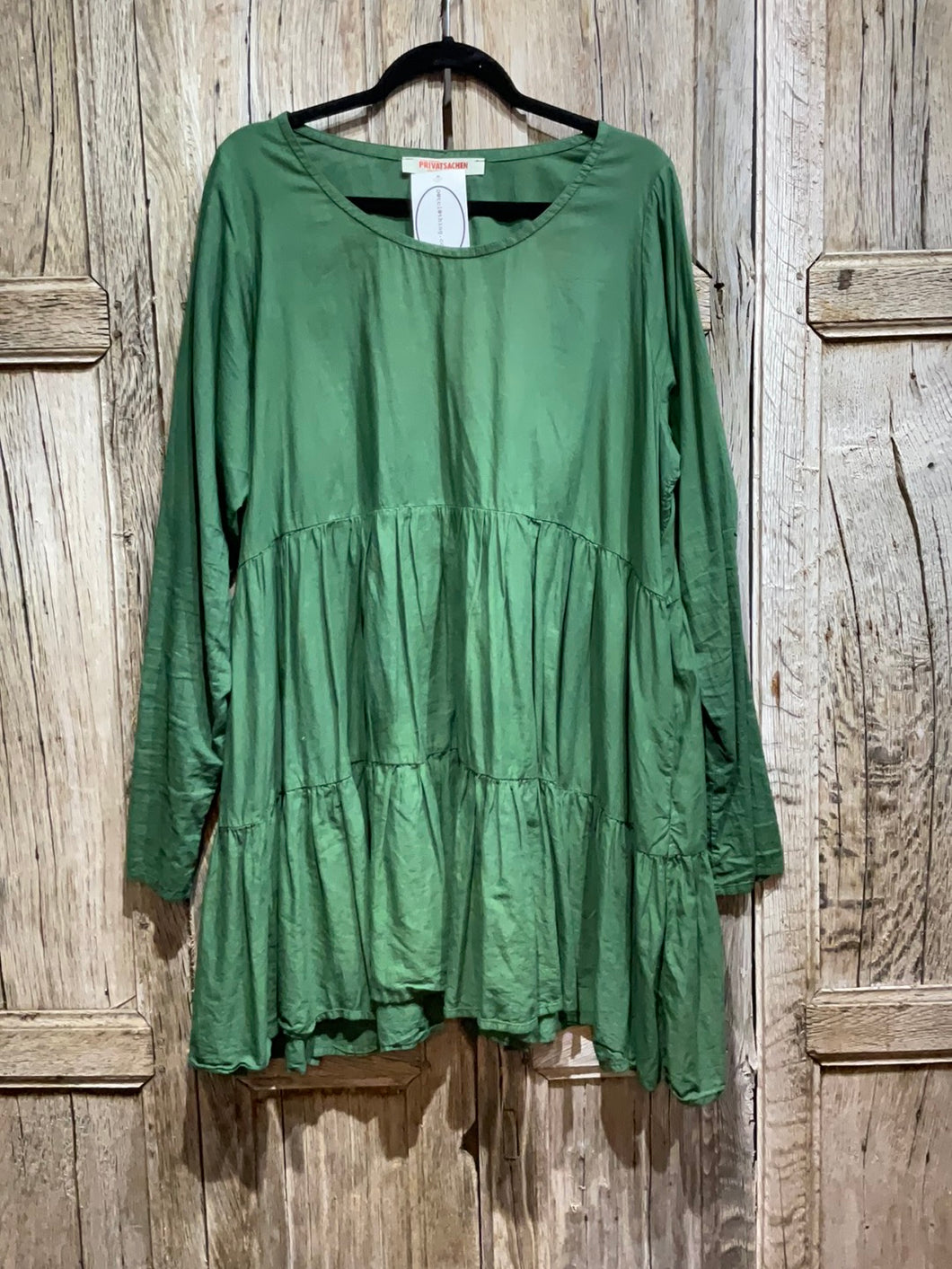 Preloved Privatsachen Green Cotton Smock Top