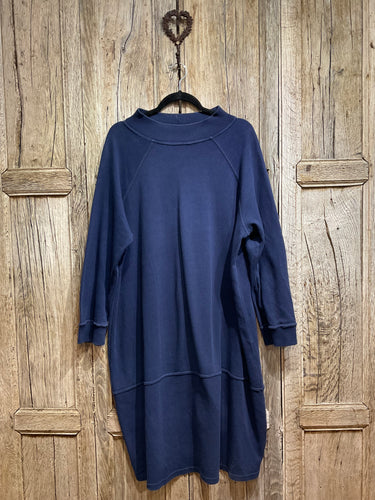 Preloved Sahara Navy Sweatshirt Dress