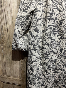 Preloved Sahara Cotton Mix Grey & White Floral Duster Coat