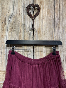 Preloved KOKOMARINA Burgundy Tulle Skirt