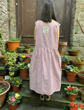 JLS Puffy Pocket Sleeveless Striped Dress D19