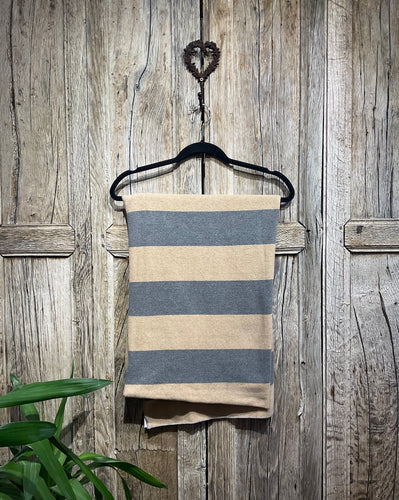 Preloved MAMA B Grey & Beige Stripe Scarf