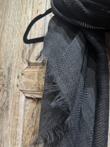 Alembika Black Wool Blend Scarf ASC09C AW24