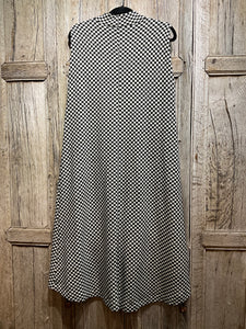 Preloved Black & White Check Long Jersey Tunic