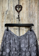 Preloved Grey Silk Spot Skirt