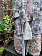 JLS Blue Check Wool Coat D5119