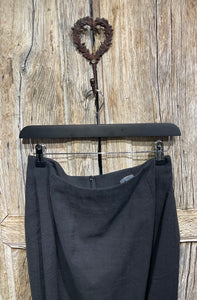 Preloved LILITH Fish-Tail Lined Linen Black Skirt