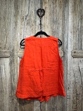 Preloved Oska Orange Linen Vest Top
