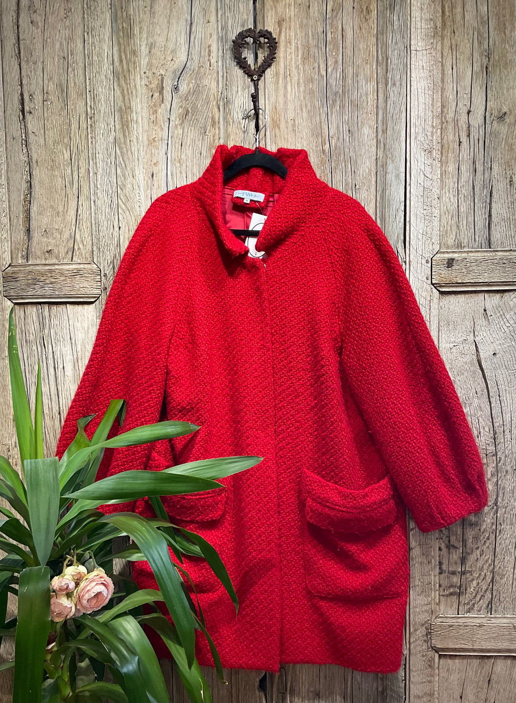 Preloved BETTY JACKSON ‘TWO’ Red Wool Mix Coat