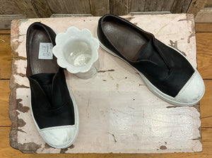 Preloved Lofina, Black & White Leather Pumps