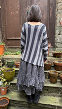 Grizas Grey Striped Linen Jumper 64052-BL506 SS26