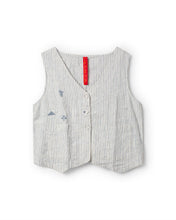 Ewa I Walla Pomona Striped Linen Vest Top 33413 SS26