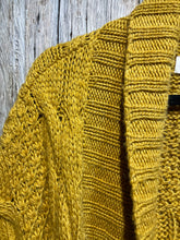 Preloved TOAST Mustard Chunky Knit Cardigan