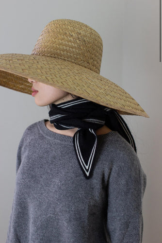 Oats & Rice Bronte Ebony Black Cashmere Scarf OR25-NS01