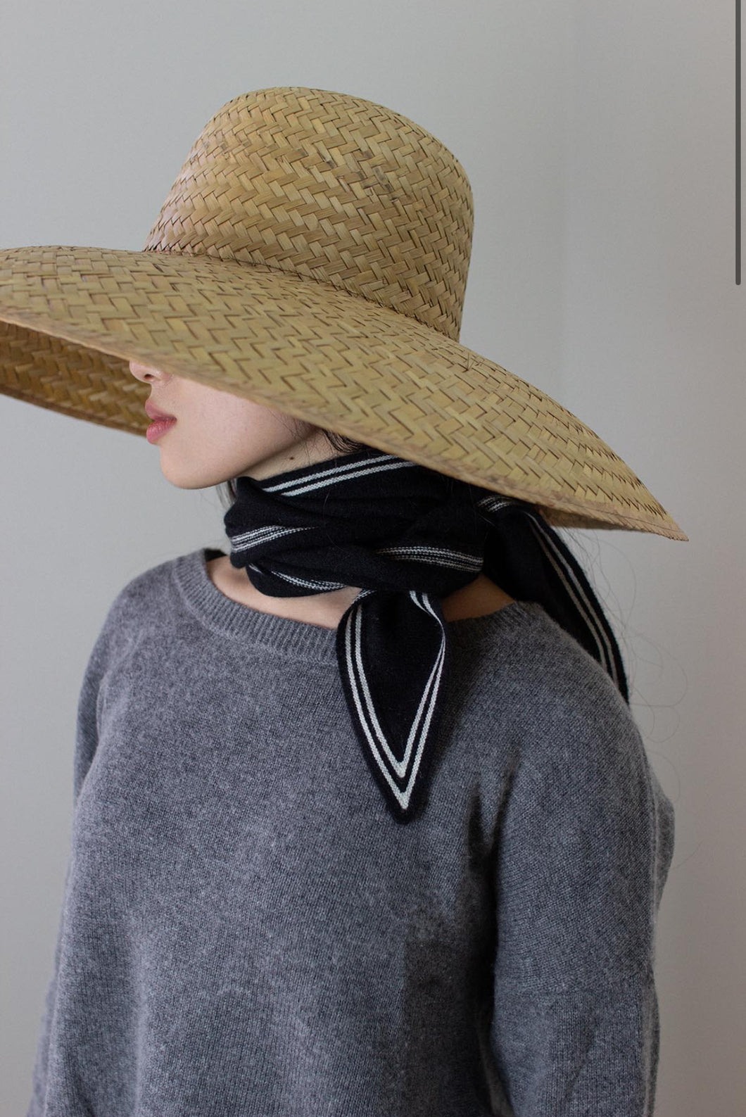 Oats & Rice Bronte Ebony Black Cashmere Scarf OR25-NS01