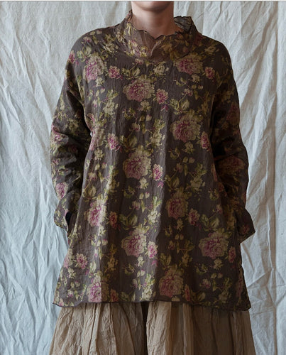 Les Ours Silvere Cotton Havane Fleurs Top AW25