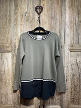 Preloved NAYA Green & Black Top with White Trim