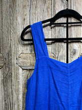 Preloved Toast Blue Linen Dungarees