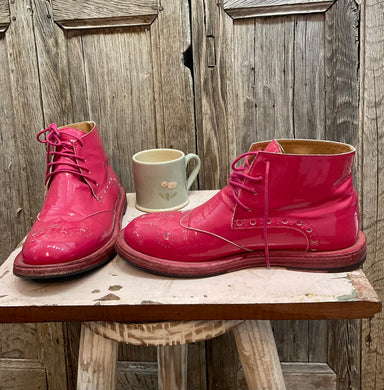 Preloved Rundholz Patent Pink Boots