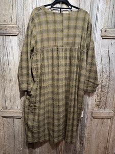 THING Ochre Check Dress 7098 AW25