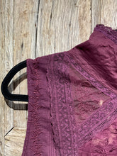 Preloved Ewa I Walla Plum Organza Top