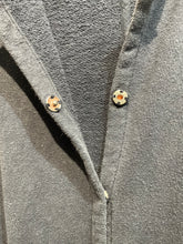 Preloved Privatsachen Washed Navy/Grey Sweatshirt Cotton Coat
