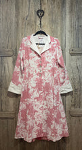 Preloved TERRY MACEY Red and White Cotton Dress Coat