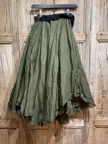 Preloved Rundholz DIP Olive Green Wrap Around Skirt