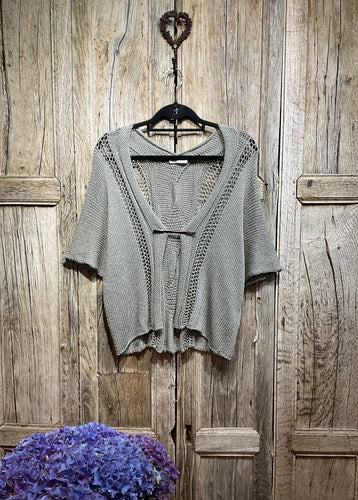 Preloved CREA CONCEPT, Silver Knit Cardigan