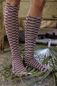 Magnolia Pearl Bishop Checkered Over-the-Knee Socks 173