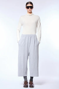 Knit Knit Cotton Mix Trousers K55 Grigio Chiaro AW24