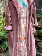 JLS Rose Pink Velvet Coat D49E