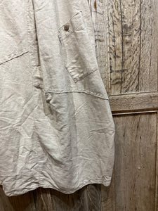 Preloved Lourdes Bergada Beige Linen Pinafore