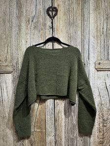 Knit Knit Cotton Mix Alpaca mix Crop Jumper K36 Verdone AW24