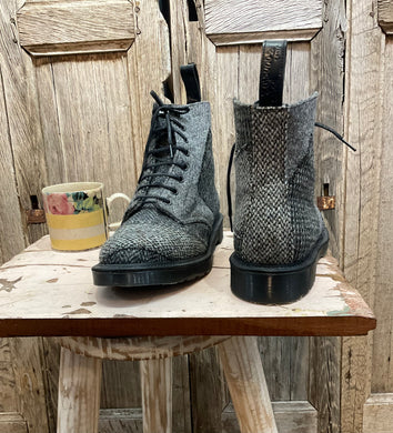 Preloved Black Woolen Heavy-Duty Doc Martens
