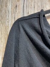 Preloved CREA CONCEPT Merino Wool Black Cardigan with Ruched Side Detail