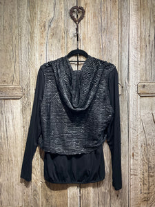 Preloved MY SOUL Black Hooded Sweatshirt Top