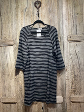 Preloved Black and Grey Stripe Tunic Dress