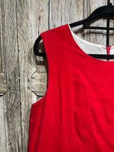 Preloved Cabbages and Roses Red Needle Cord Dress