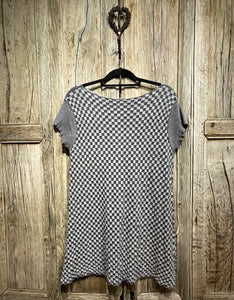 Preloved SARAH PACINI Checkerboard Grey Tunic
