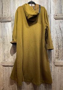 Preloved BELLA BLUE High Neck Long Olive Coat with Hood