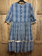 Preloved Ewa I Walla Blue Check Dress 55667 Dress