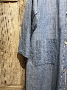Preloved *SAMPLE* CALM AMONGST THE CHAOS Chambray Denim Coat